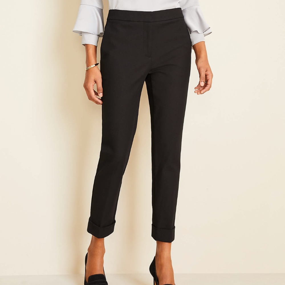 Ann Taylor Black High Waist Ankle Pant